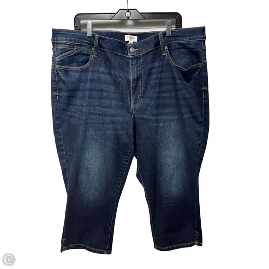 Jeans Cropped By Maurices In Blue Denim, Size: 20