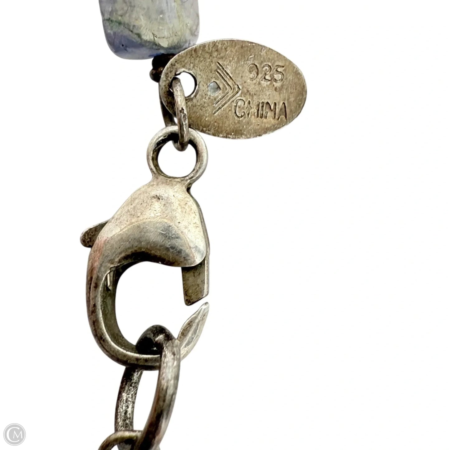 Retired Sodalite & Sterling Silver & Pearl Bead Necklace By Silpada