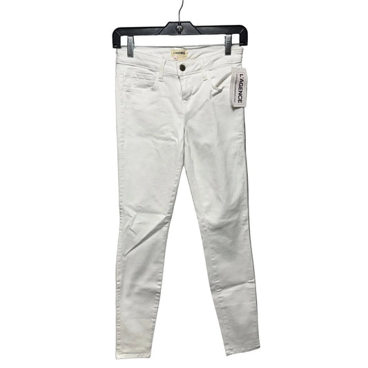 Jeans Skinny By L’Agence In White, Size: 2/26