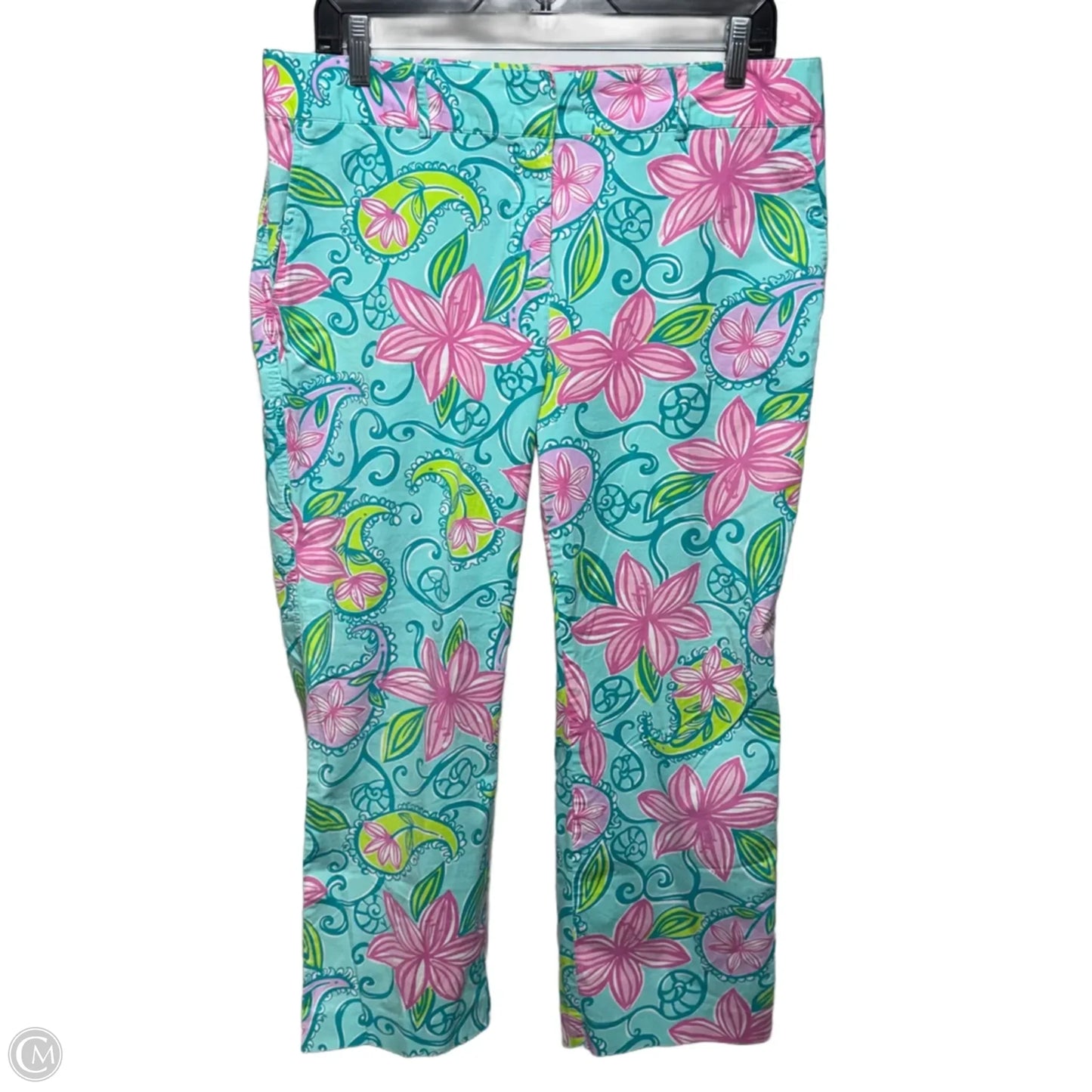 Vintage Pants Designer By Lilly Pulitzer In Tropical Print, Size: 12
