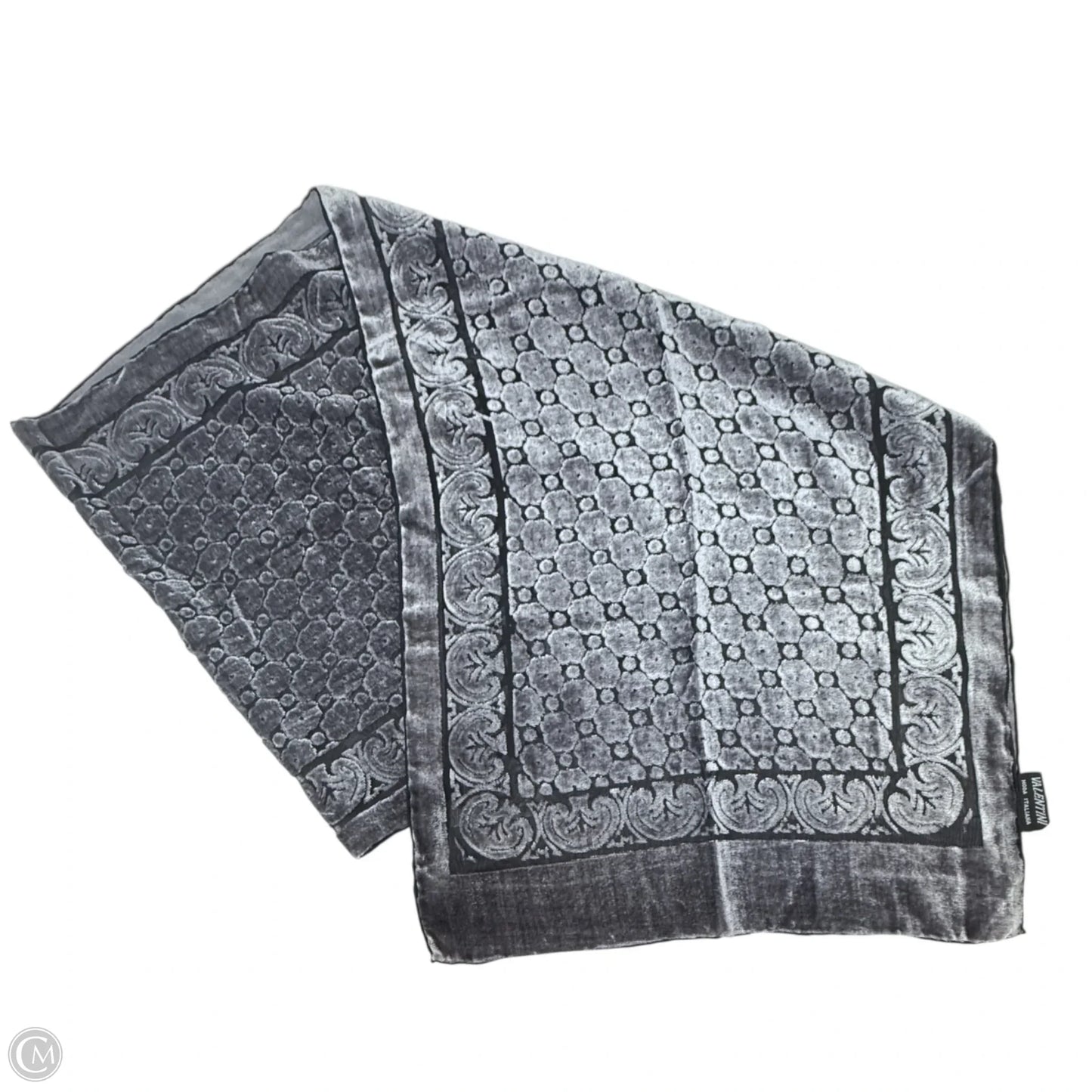 Italian Silk Burnout Velvet Long Scarf By Valentini
