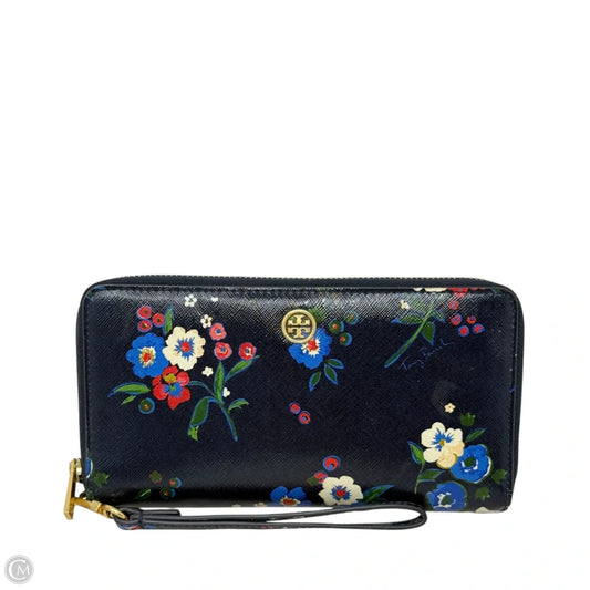 Parker Zip Continental Wallet In Pansy Bouquet Floral Designer By Tory Burch, Size: Large