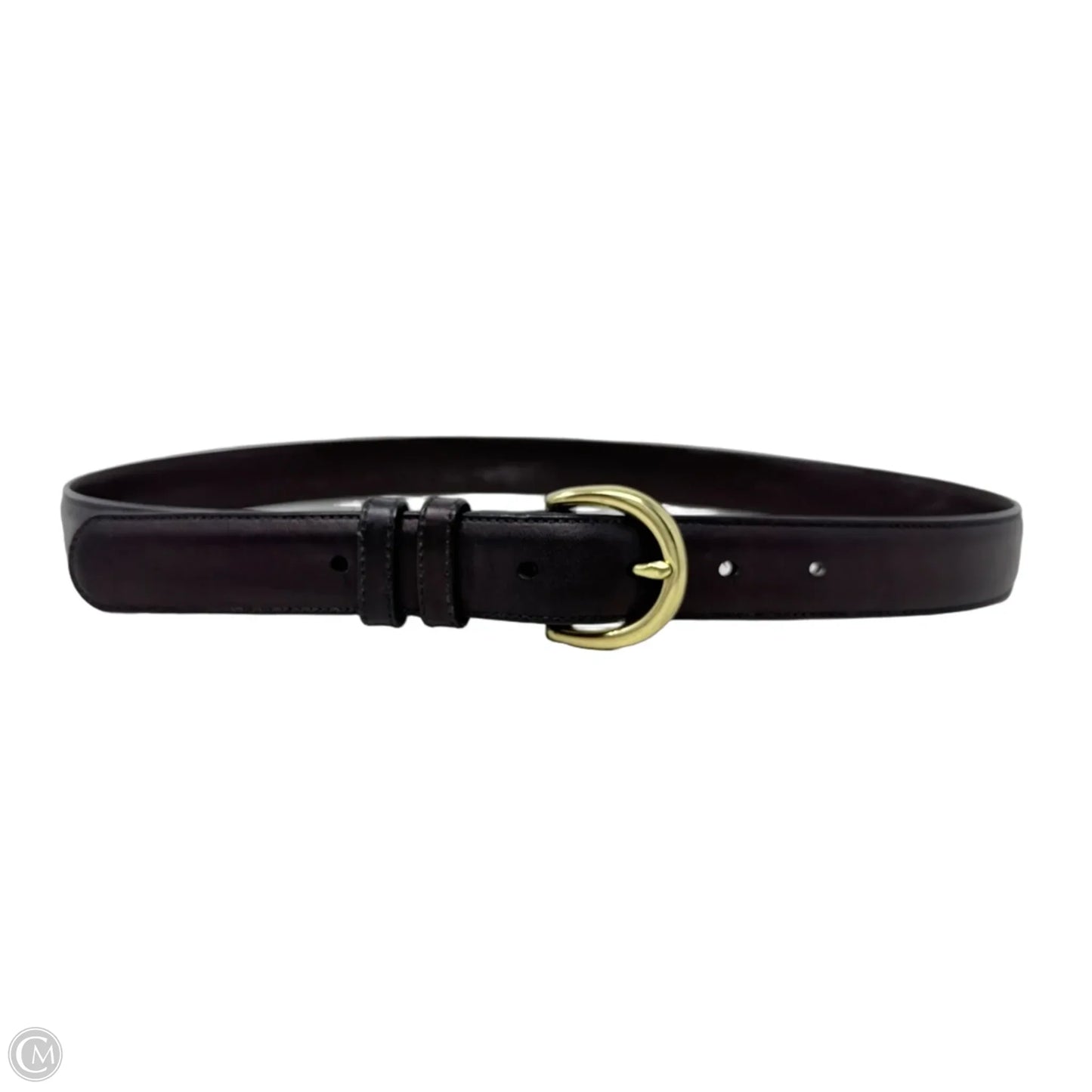 Classic Buckle Leather Belt Designer By Coach, Size: Large