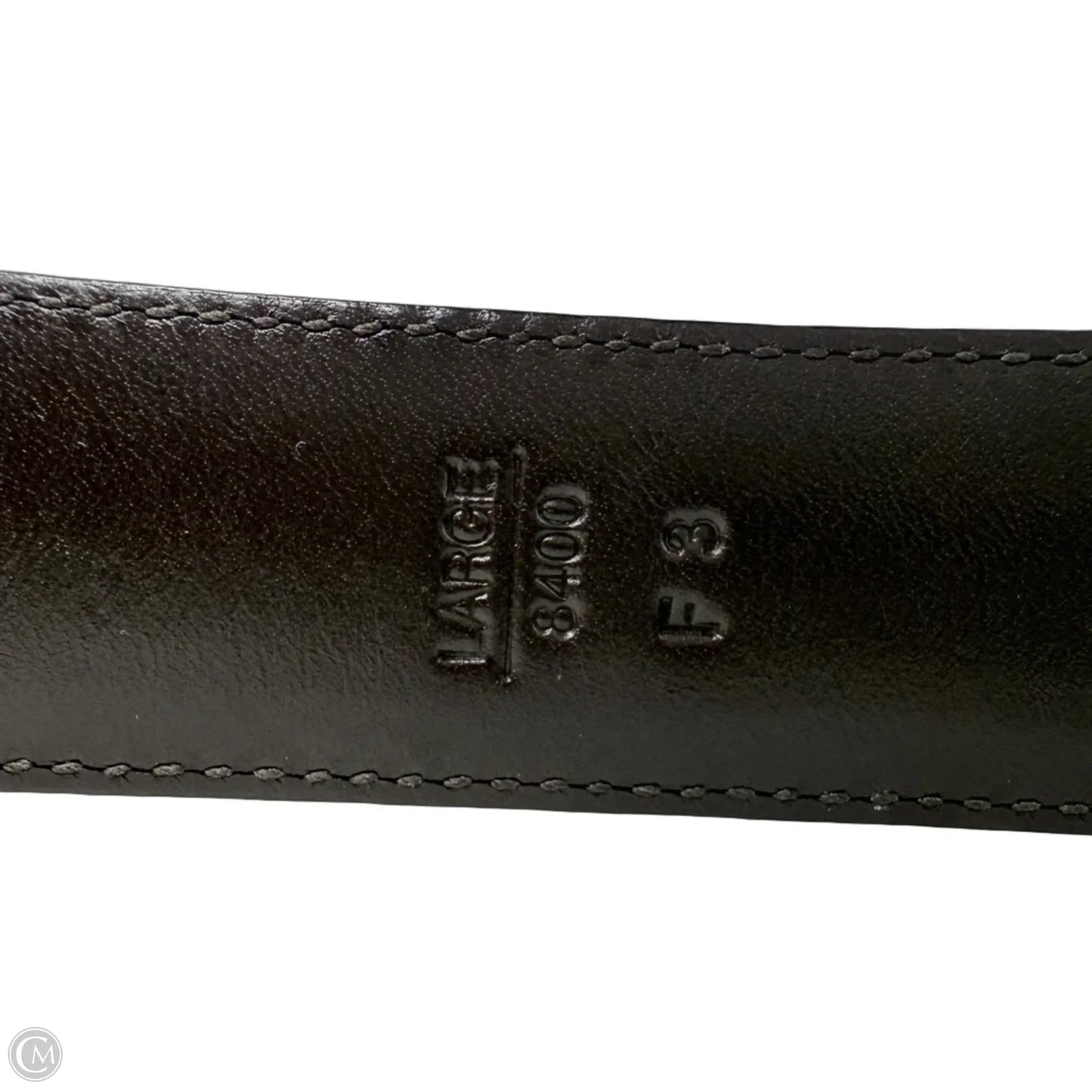 Classic Buckle Leather Belt Designer By Coach, Size: Large