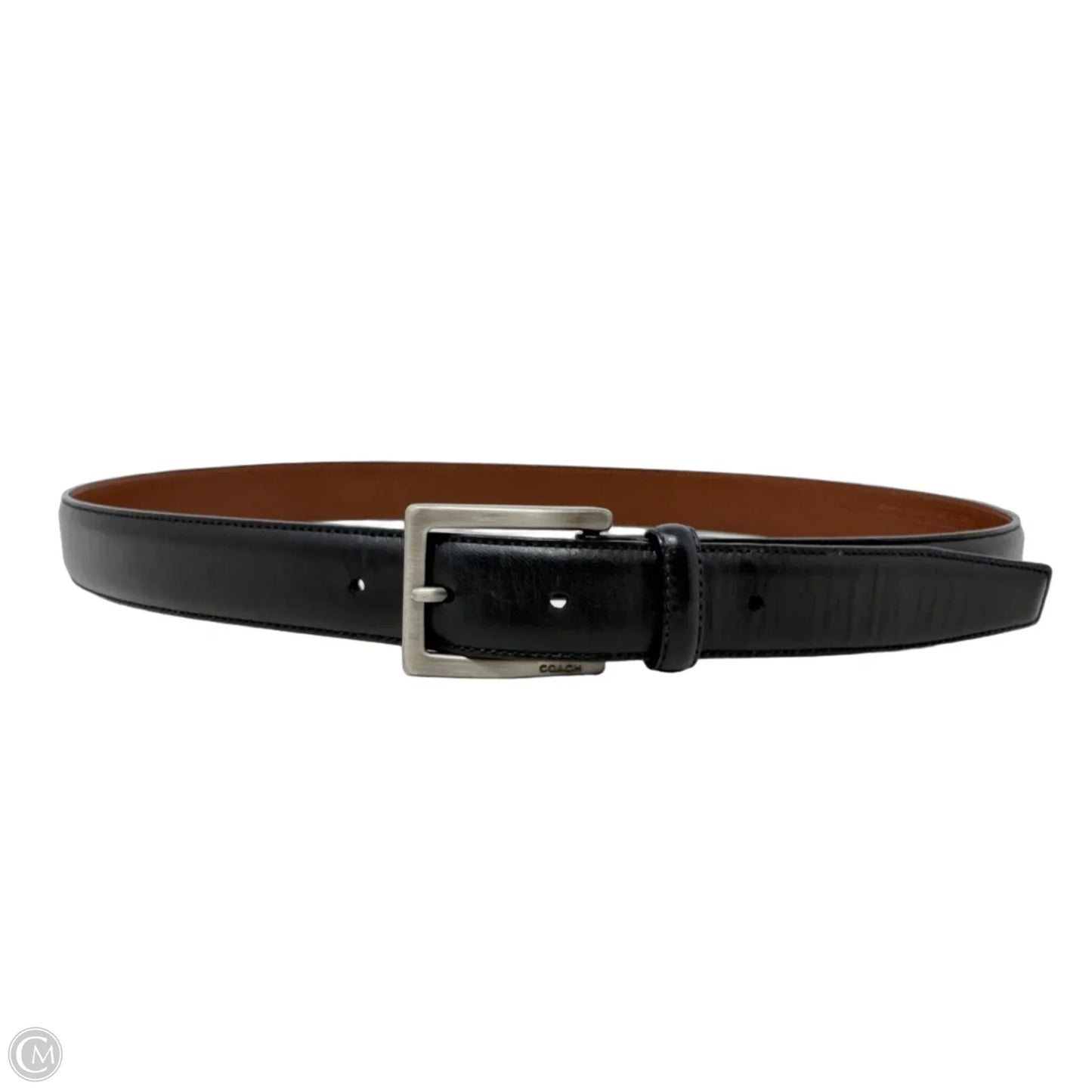 Leather Belt Designer By Coach, Size: Large (36)