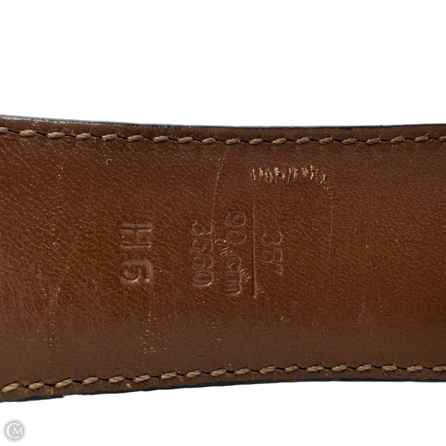 Leather Belt Designer By Coach, Size: Large (36)