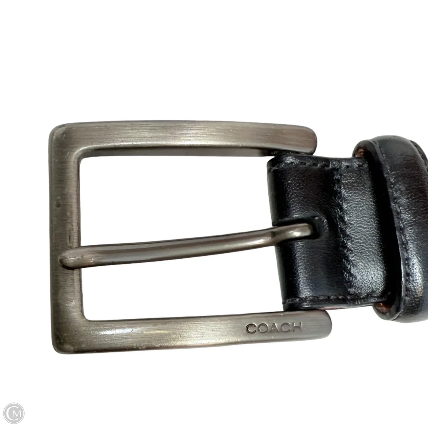 Leather Belt Designer By Coach, Size: Large (36)