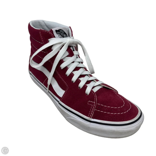 Shoes Sneakers By Vans In Maroon, Size: 9.5