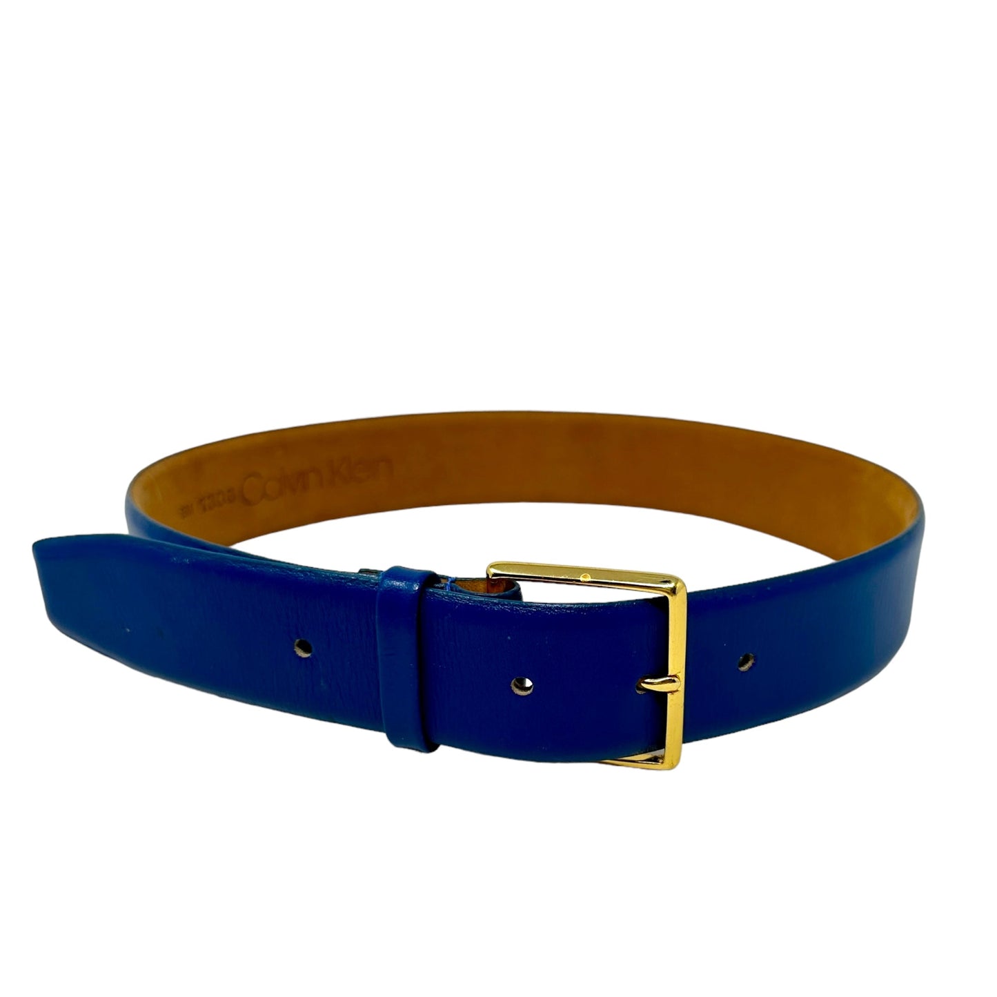 Brass Buckle Belt Calvin Klein, Size Small