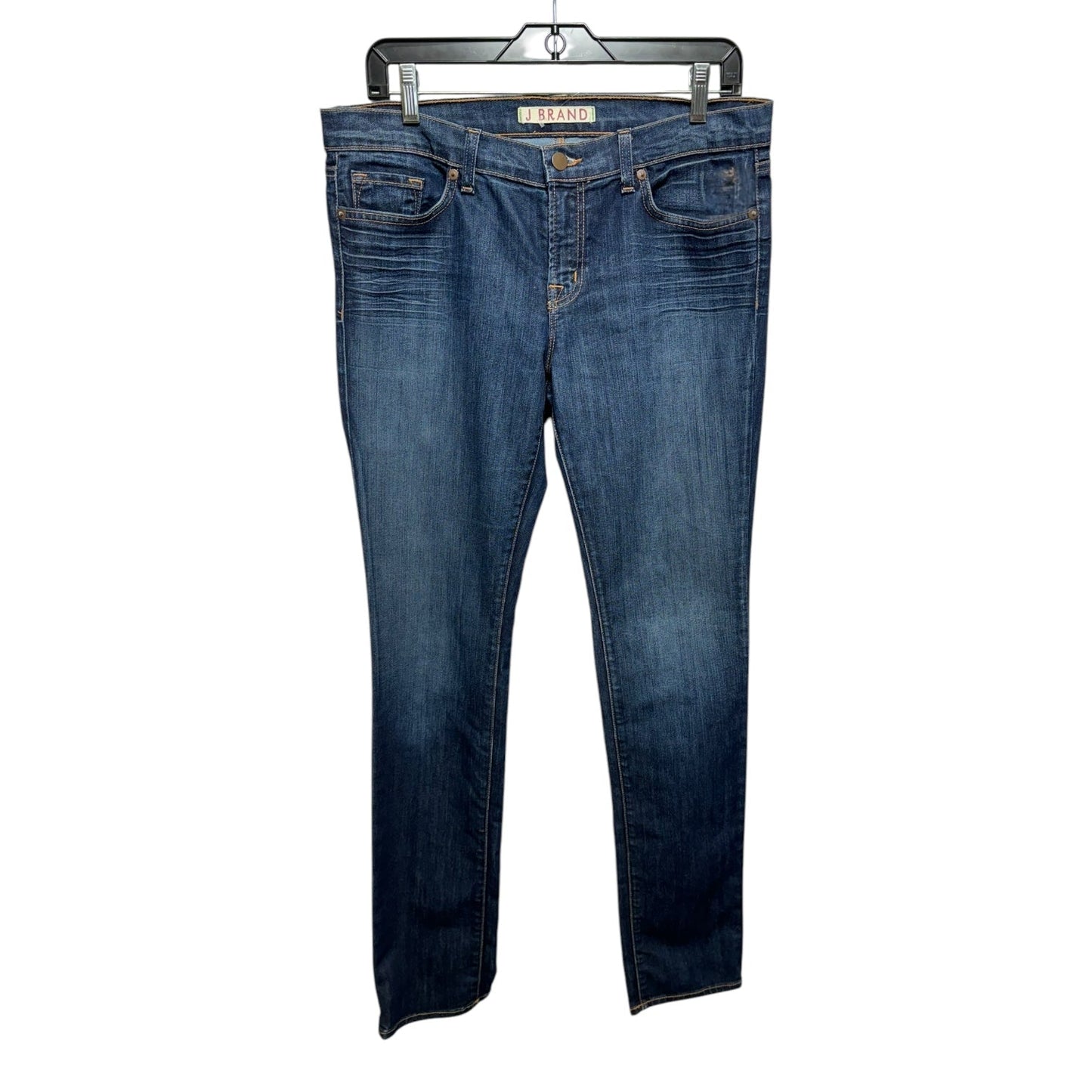 Jeans Straight By J Brand In Blue Denim, Size: 12