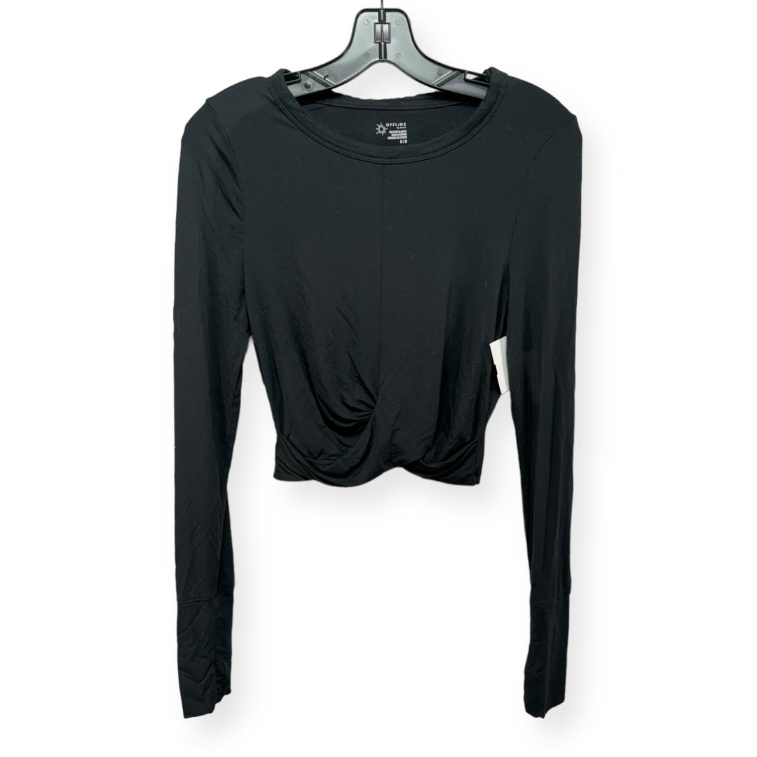 Black Top Long Sleeve Basic Aerie, Size M