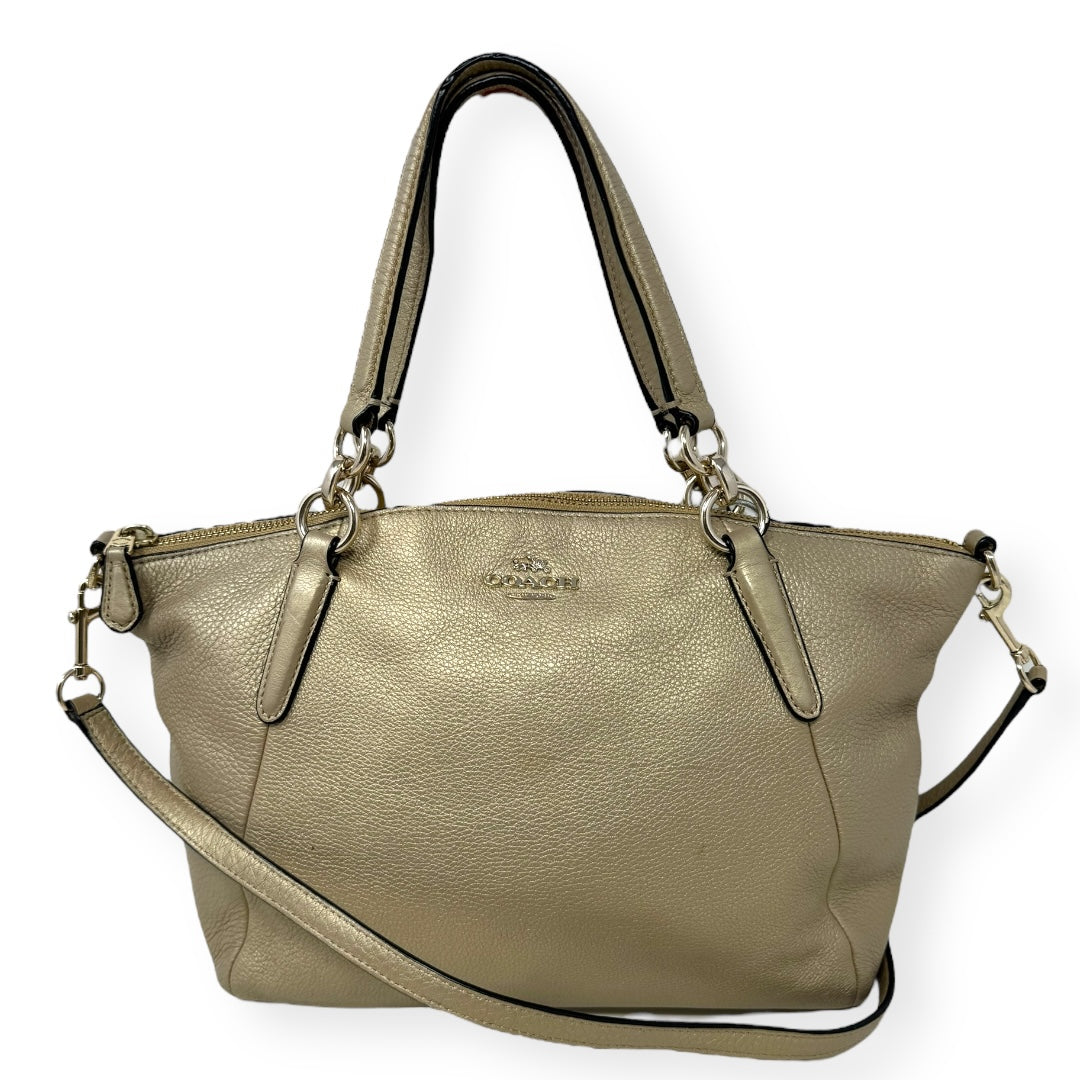 Mini Kelsey Satchel - Metallic Designer By Coach  Size: Medium