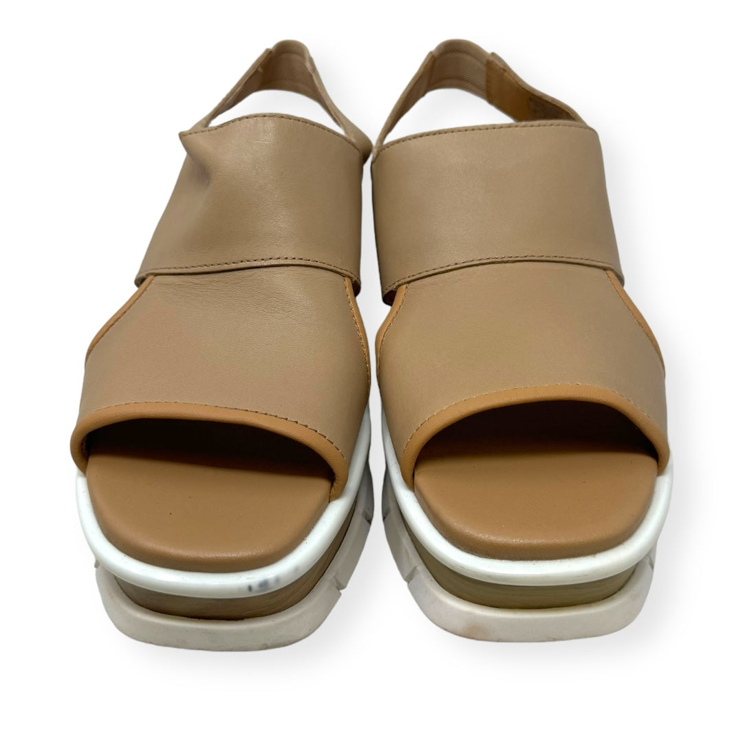 Joanie III Slingback Cream Sandals Heels Block Sorel, Size 7