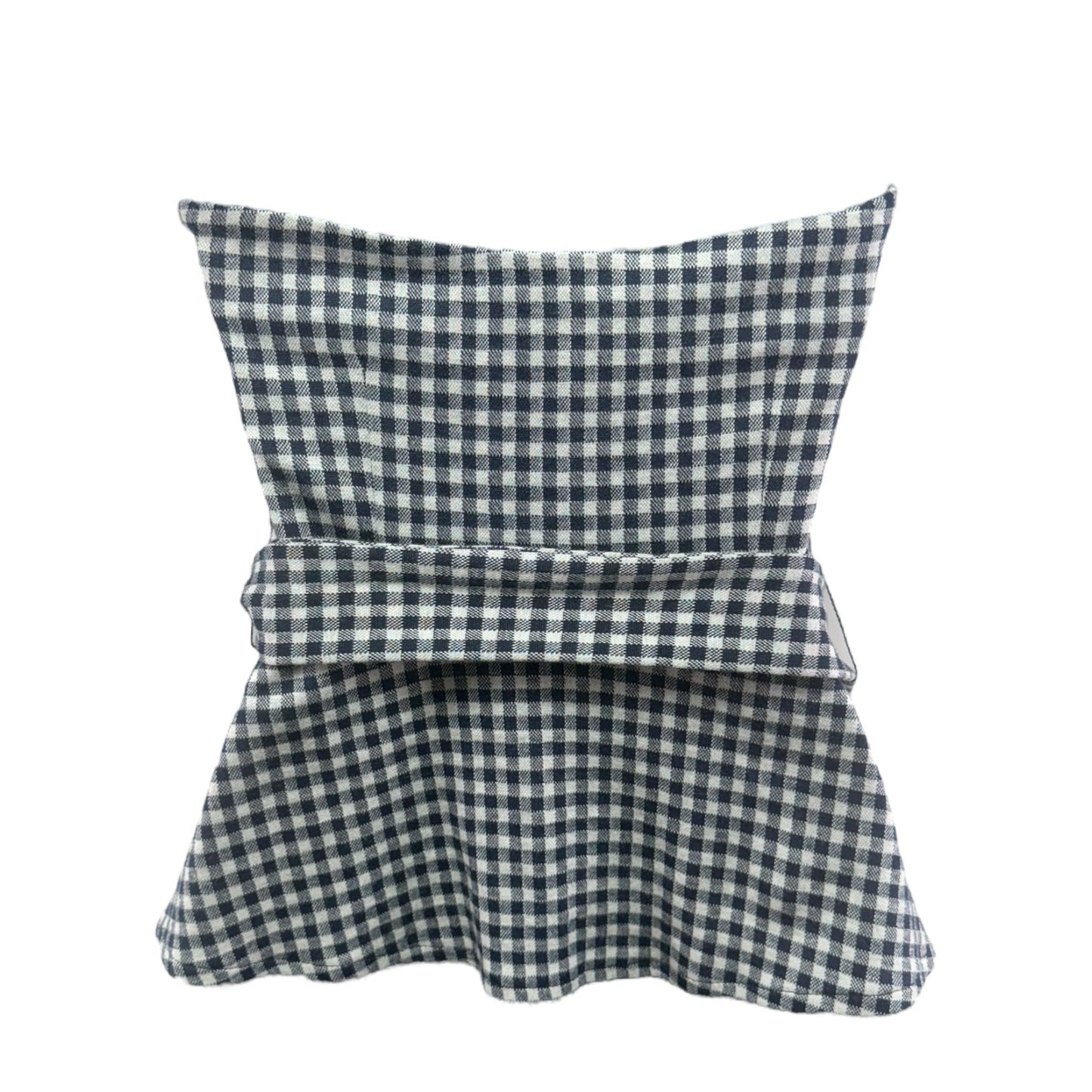 Strapless Belted Gingham Top Eva Franco, Size Xs