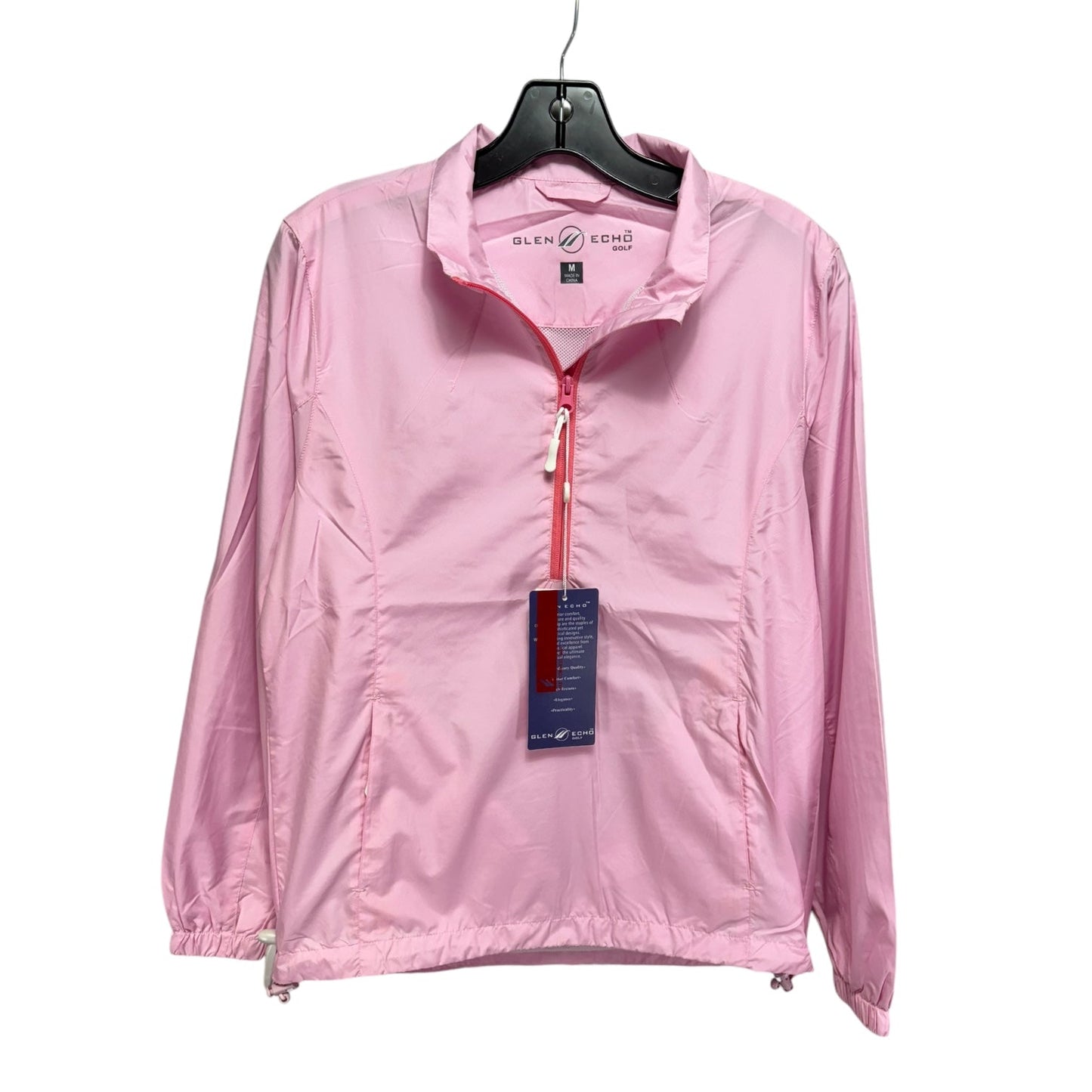 Coat Raincoat By Glen Echo In Pink, Size: M