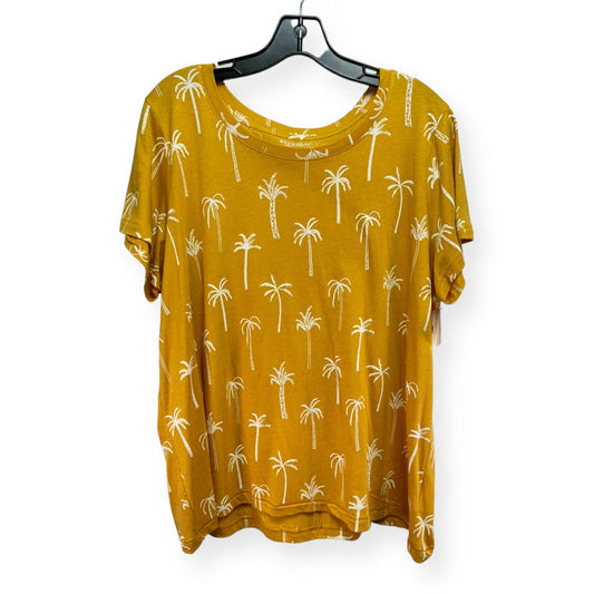 Yellow Top Short Sleeve Banana Republic, Size 1x