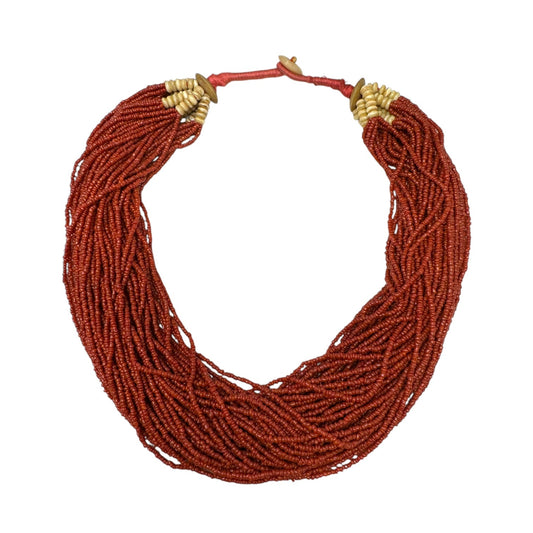 Multi Strand Seed Beaded Collar Necklace By Clothes Mentor