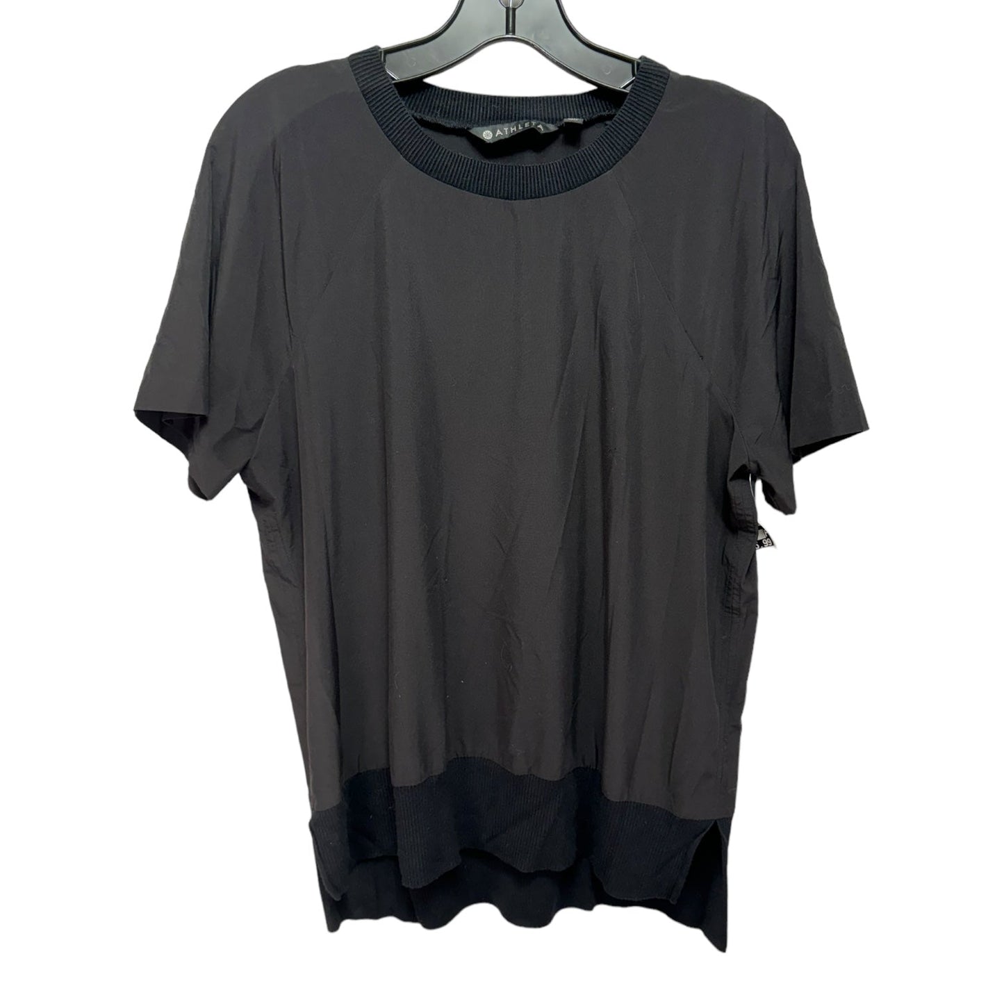 Athletic Top Short Sleeve By Athleta In Black, Size: S