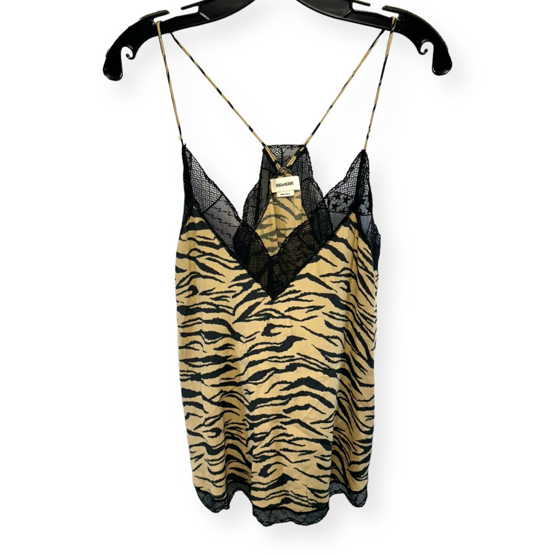Christy Tiger-Print Cami Designer Zadig And Voltaire, Size S