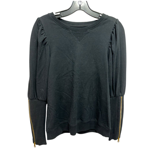 Zipper Sleeve Top Long Sleeve By Sunday In Black, Size: 0