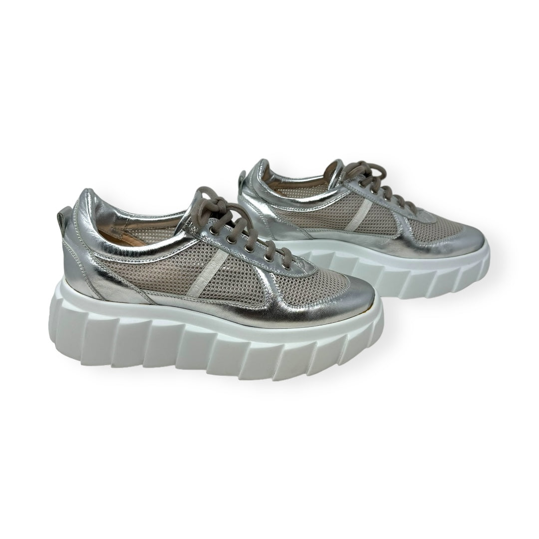 Blondie Mesh Silver Shoes Sneakers Agl, Size 9.5