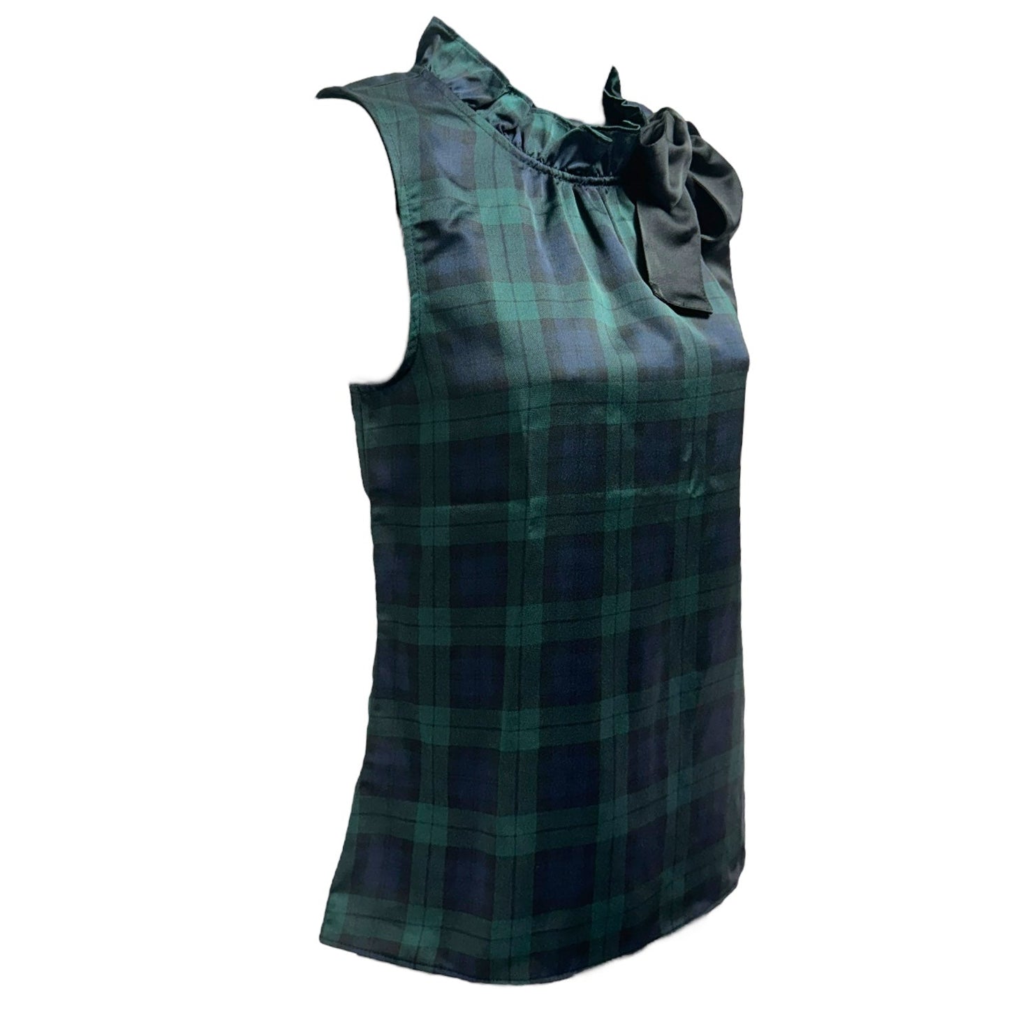 Top Sleeveless By J. Crew In Plaid Pattern, Size: Xxs