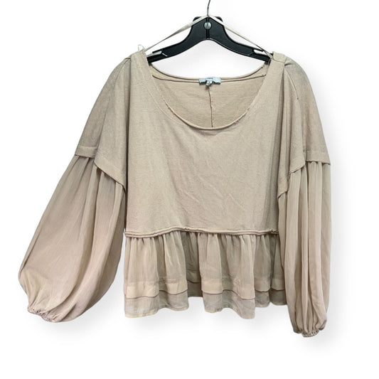 Cream Top Long Sleeve Fate, Size S