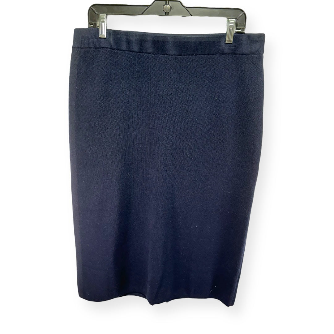 Navy Skirt Midi Talbots, Size L