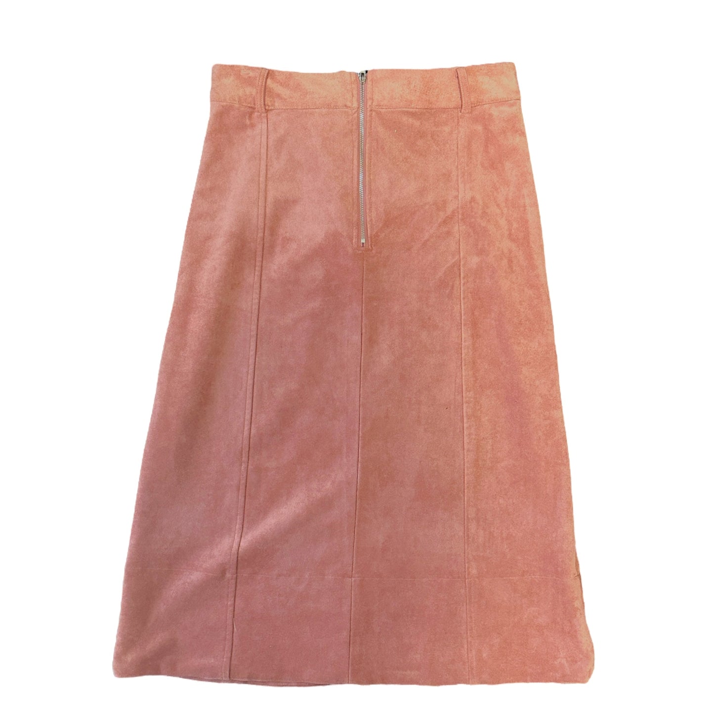 Microsuede Midi Skirt in Pink Endless Rose, Size M