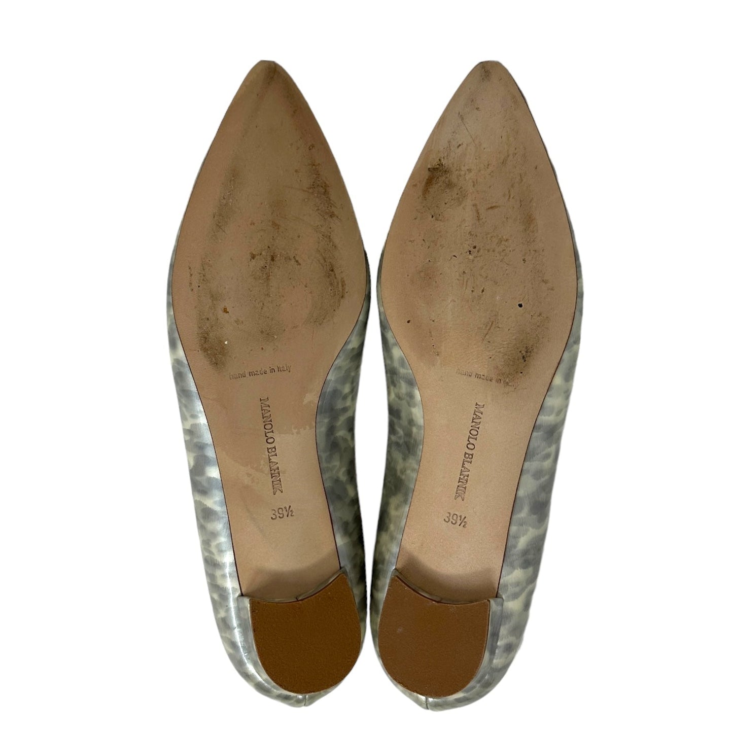 Patent Leather Titto Ballet Flats Luxury Designer Manolo Blahnik, Size US 9.5/IT 39.5