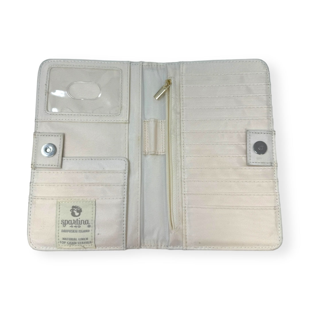 Oyster Alley Linen Snap Bifold Wallet Spartina, Size Large