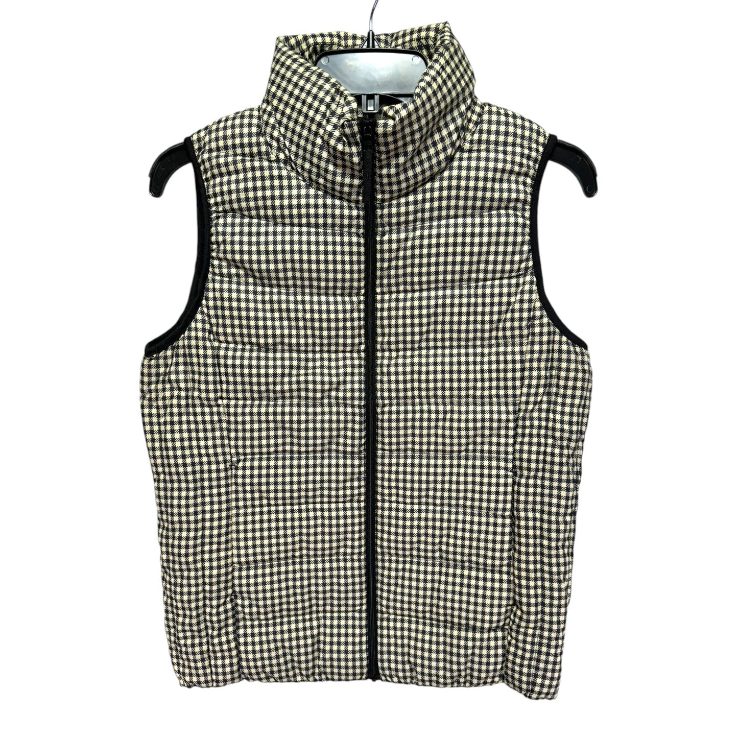 Vest Puffer & Quilted By Uniqlo In Black & Cream, Size: S