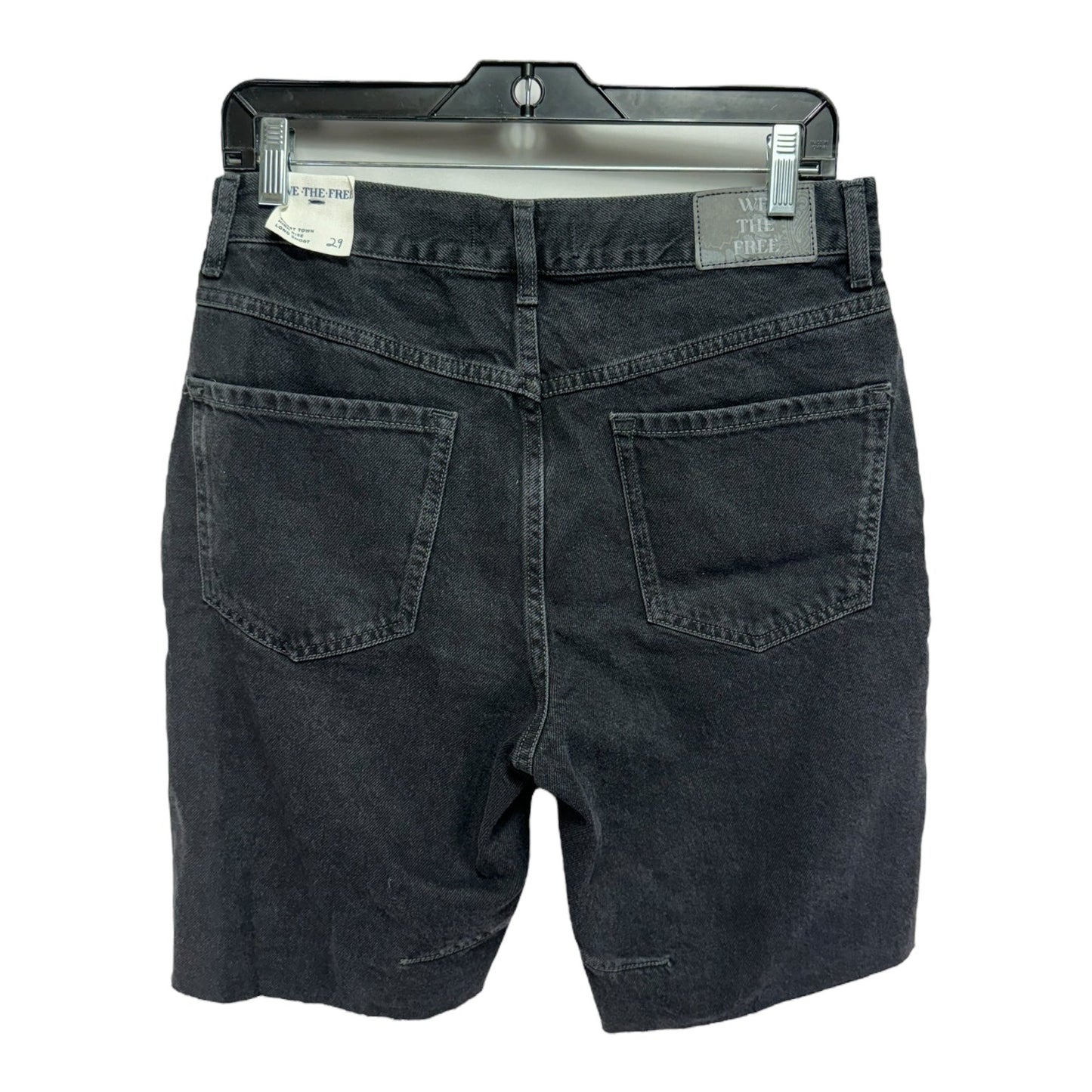 Ghost Town High Rise Long Shorts By We The Free In Black Denim, Size: 8