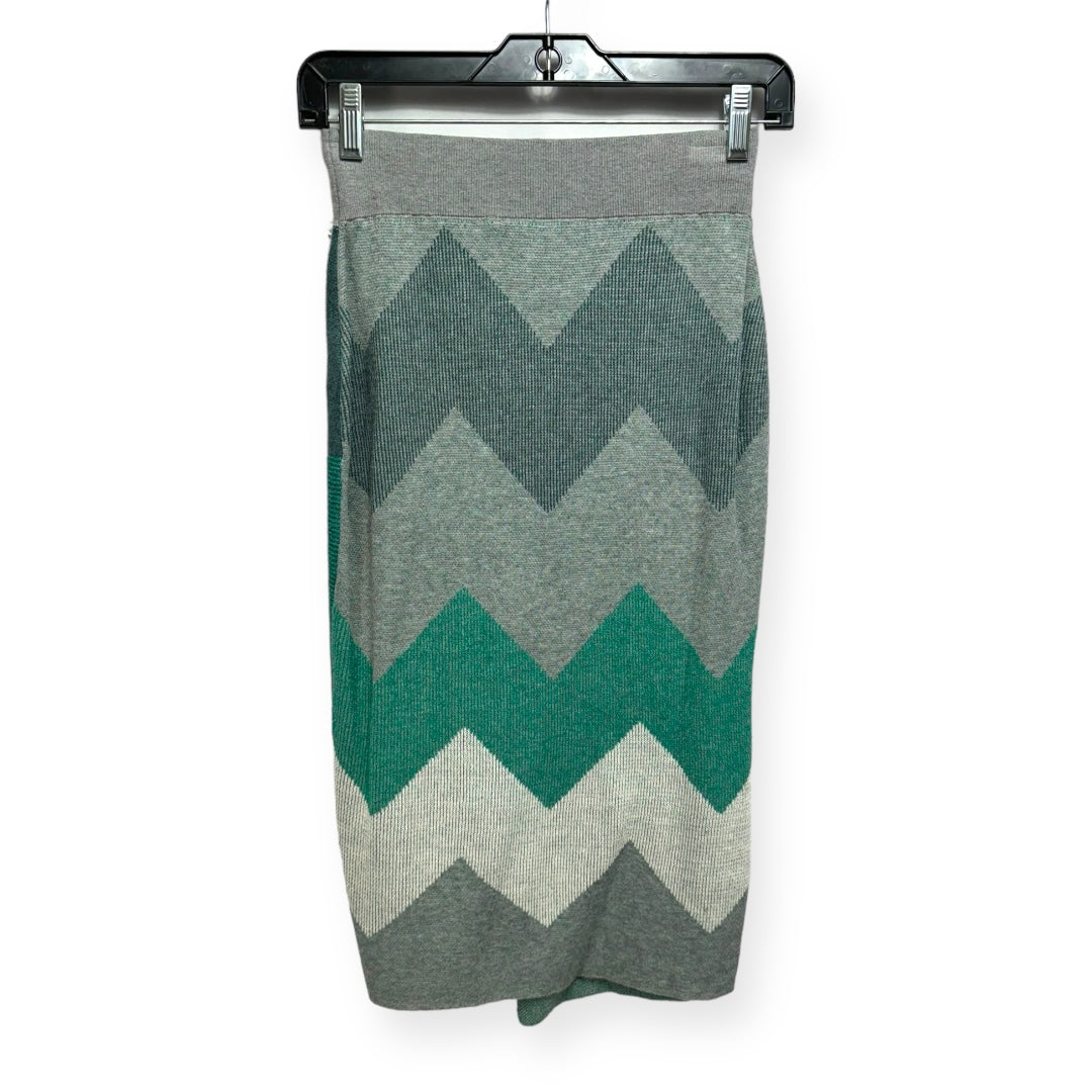 Knit Skirt Midi By Moth In Chevron Pattern, Size: Xs