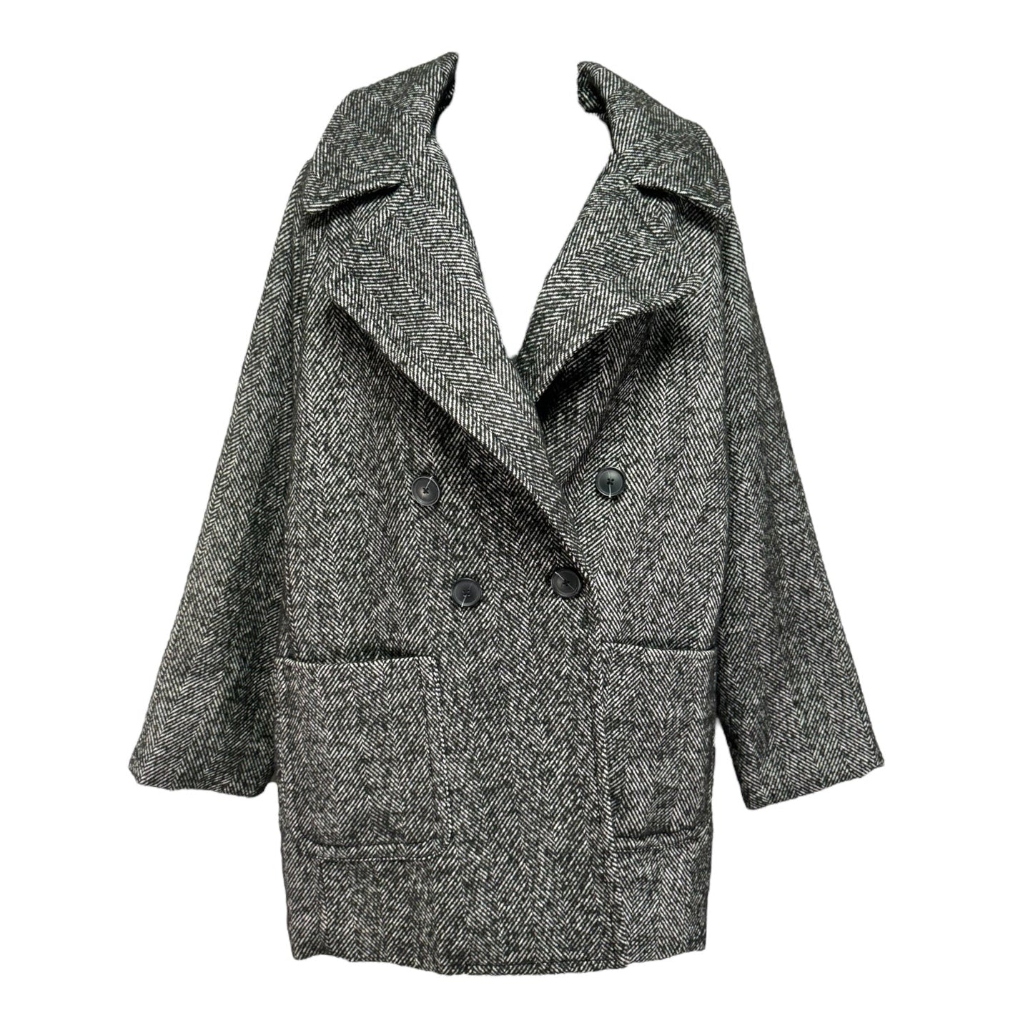 Top Overcoat By A New Day In Black & White, Size: XS