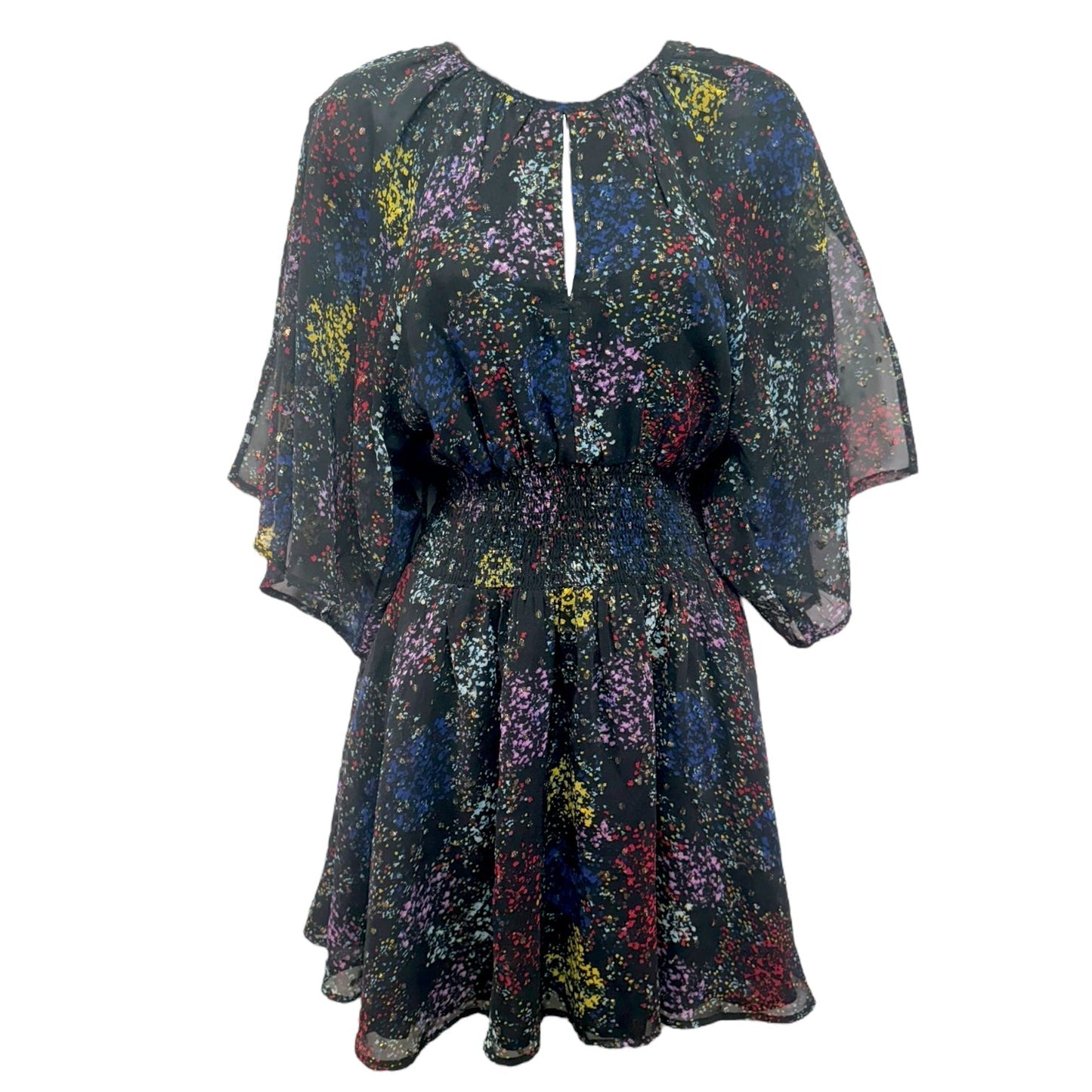 Anna Mini Dress in Multi Colored Metallic Print By Free People In Multi-colored, Size: S