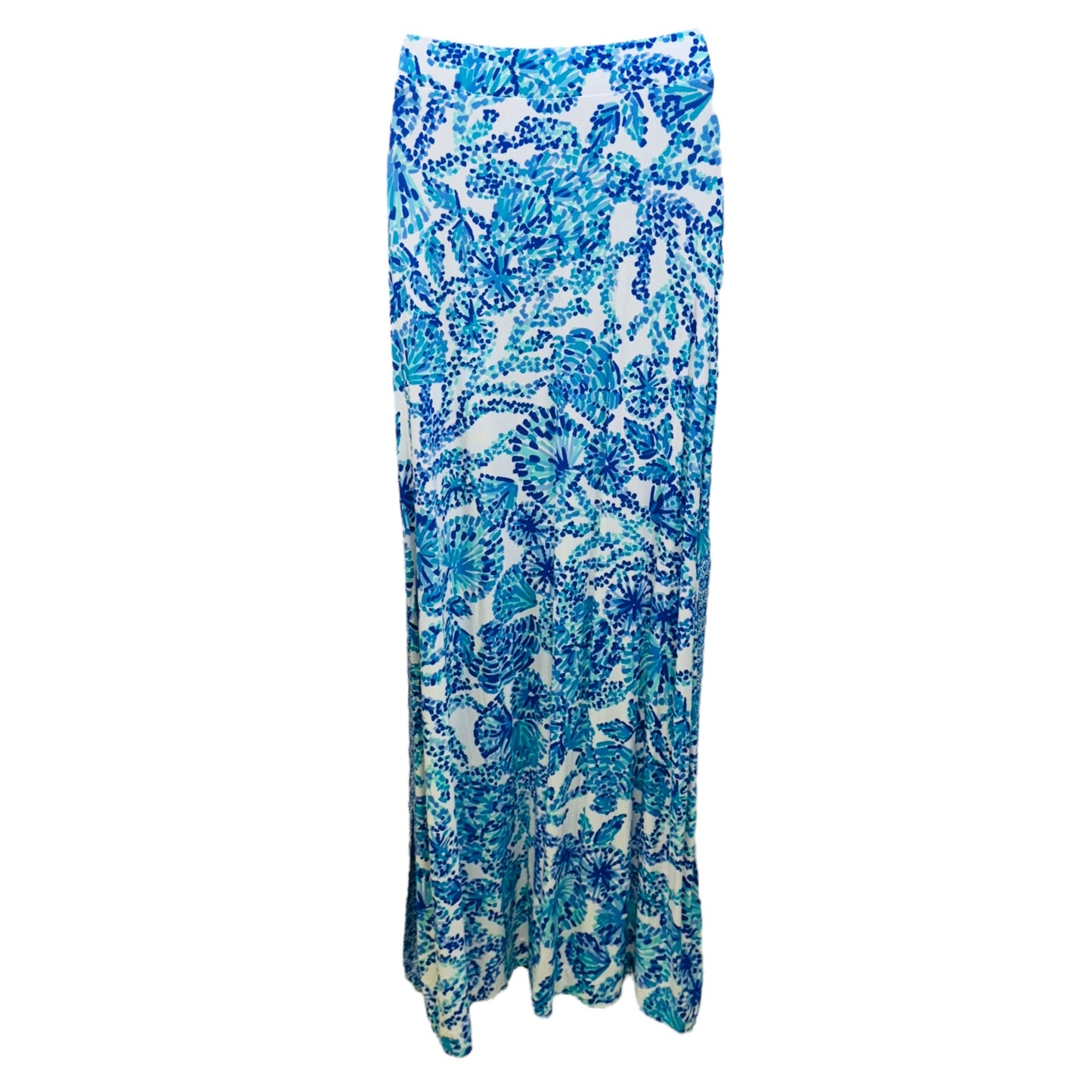 Adea Maxi Skirt By Lilly Pulitzer In Turquoise Oasis Shell Me You Love Me, Size: XS