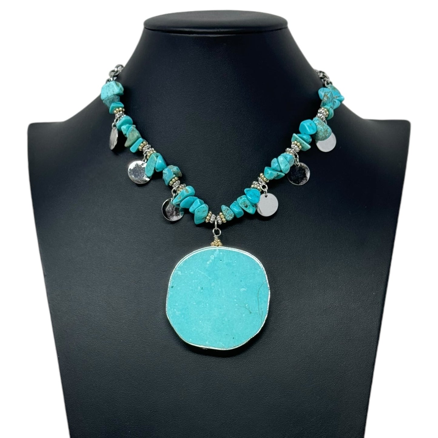 Yuma Faux-Turquoise Statement Necklace By Chico’s