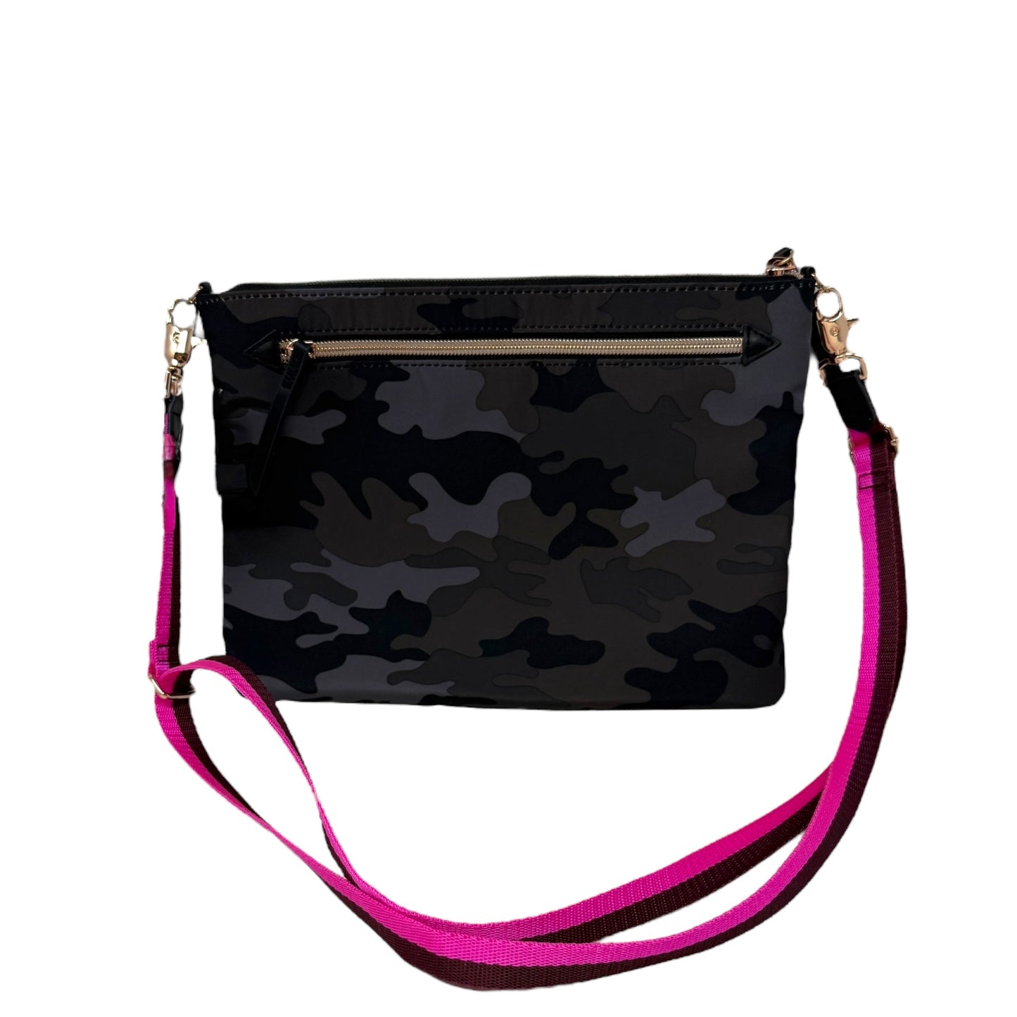 Lady Boss Crossbody By Stella And Dot In Tonal Black Camo, Size: Medium