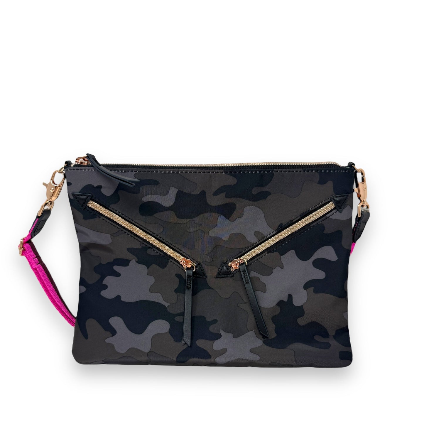 Lady Boss Crossbody By Stella And Dot In Tonal Black Camo, Size: Medium