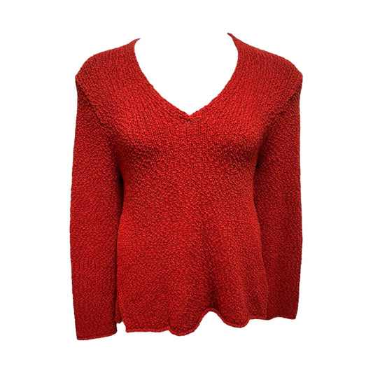 Sweater By Eileen Fisher In Red, Size: L