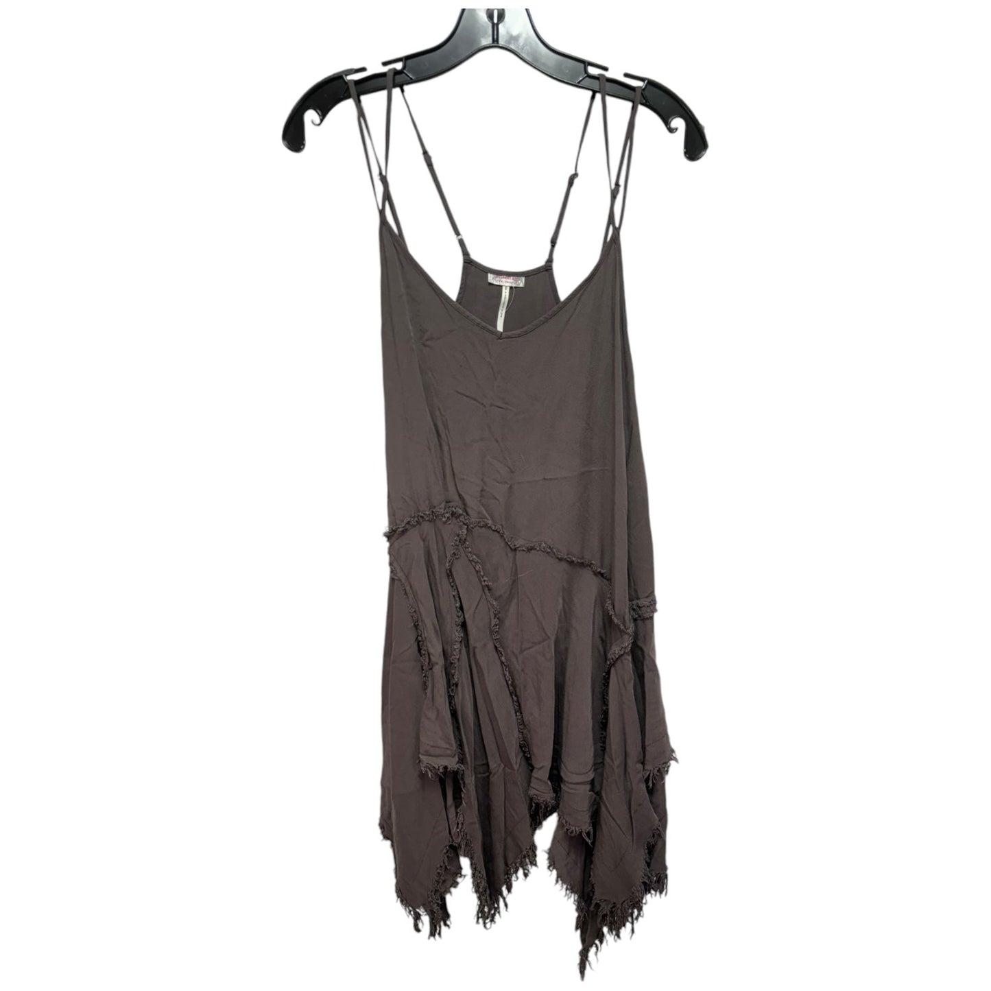 Tattered Up Shred Slip Dress By Free People Intimately In Brown, Size: M