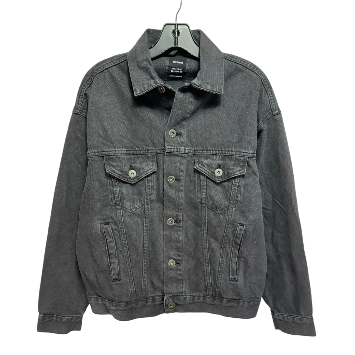 Jacket Denim By Cotton On In Black Denim, Size: 6