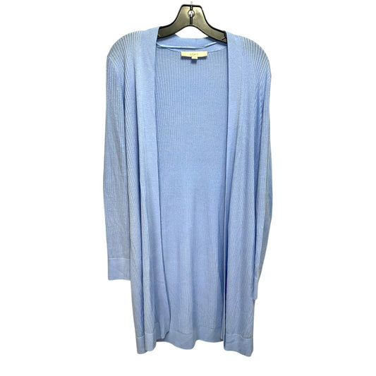 Ribbed Sweater Cardigan By Loft In Blue, Size: L