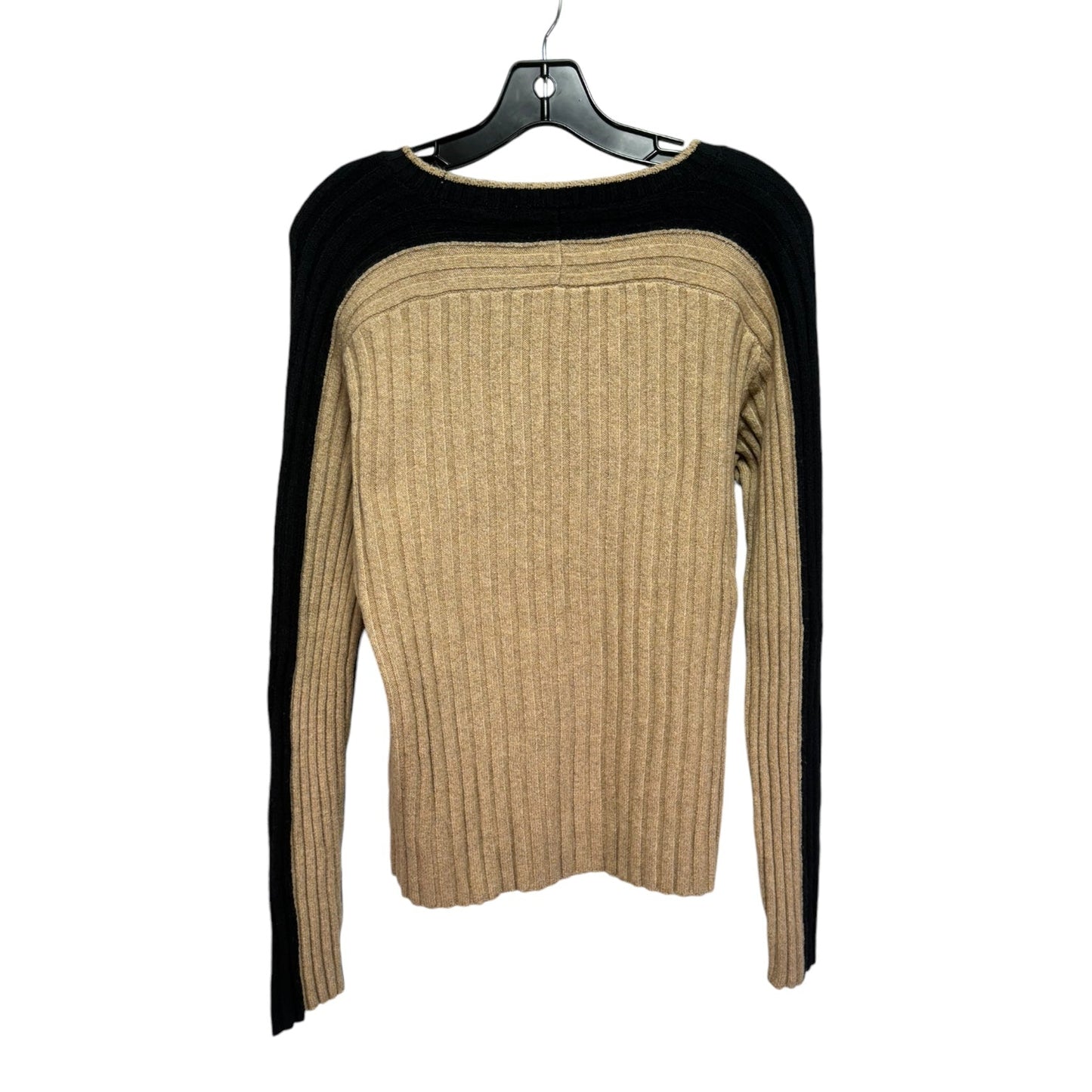 Two Tone Sweater By Loft In Black, Size: L