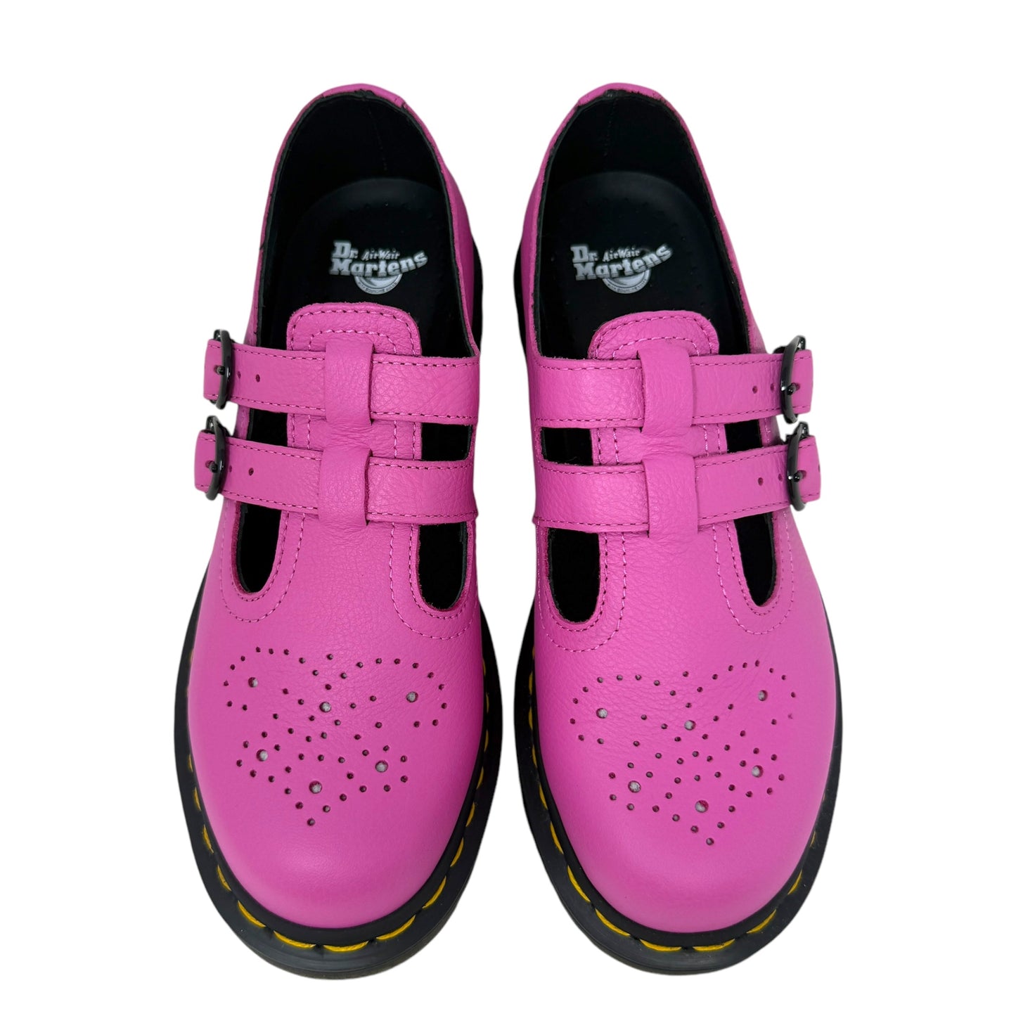 8065 Virginia Leather Mary Jane Shoes By Dr Martens In Pink, Size: 7