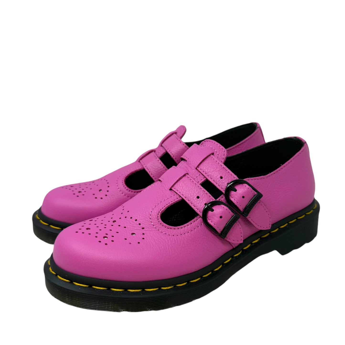 8065 Virginia Leather Mary Jane Shoes By Dr Martens In Pink, Size: 7