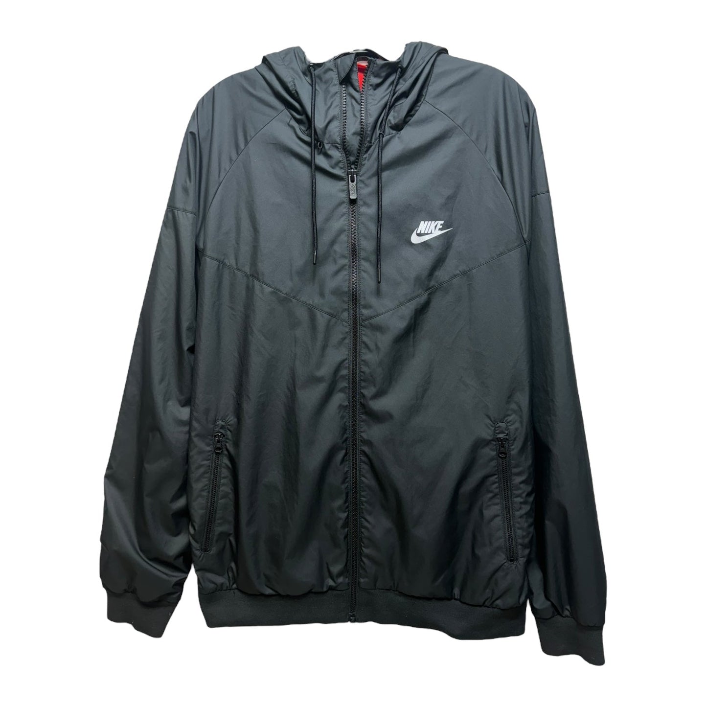 Athletic Jacket By Nike Apparel In Black, Size: L