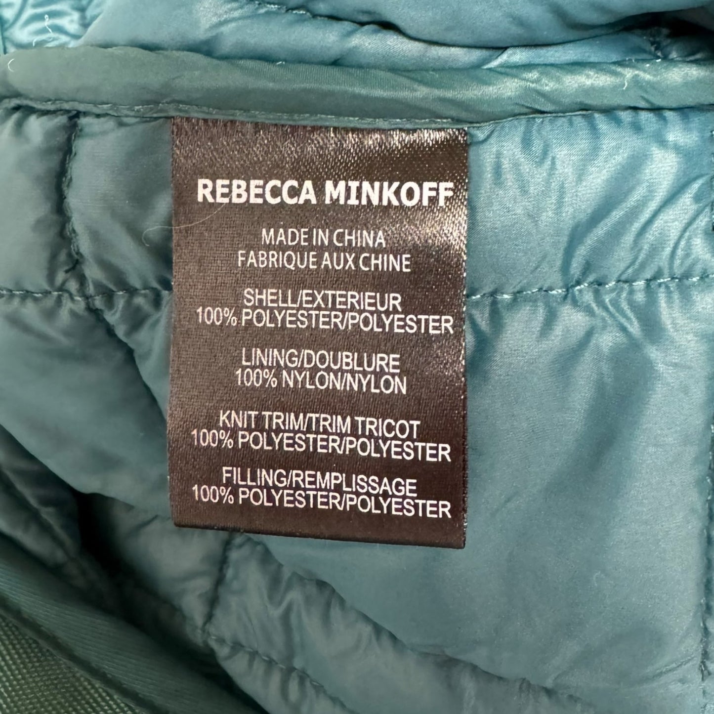 Box Quilted Hooded Coat Designer By Rebecca Minkoff In Green, Size: XL