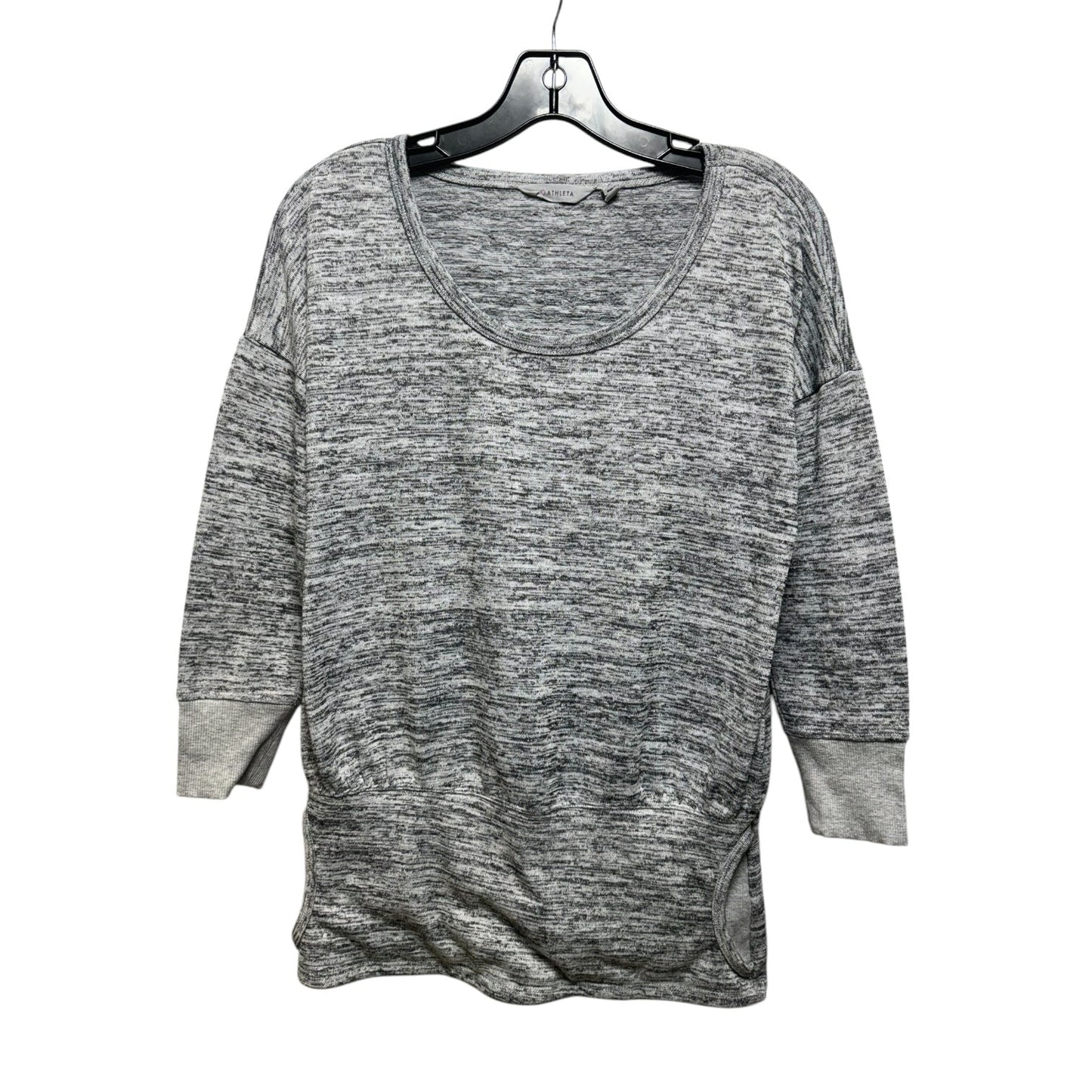 Athletic Top Long Sleeve Collar By Athleta In Grey, Size: Xs